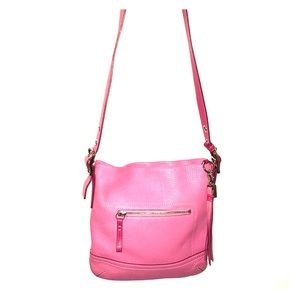 Pink Leather Coach Satchel
